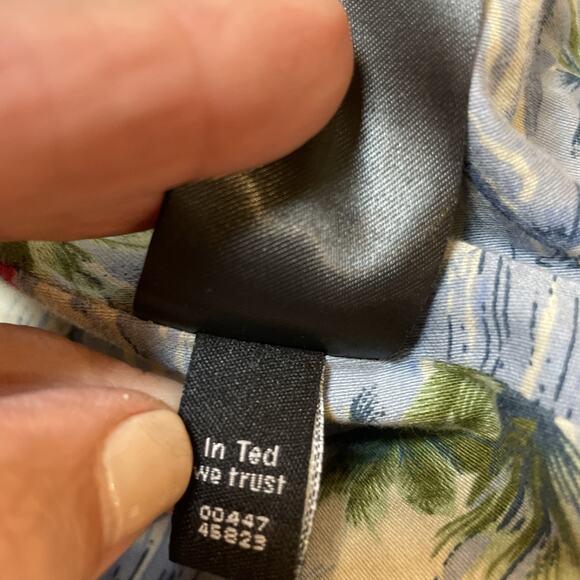 Ted Baker Jacket Full Zip Lightweight Blue Cotton Blend Size Unknown - Picture 9 of 11